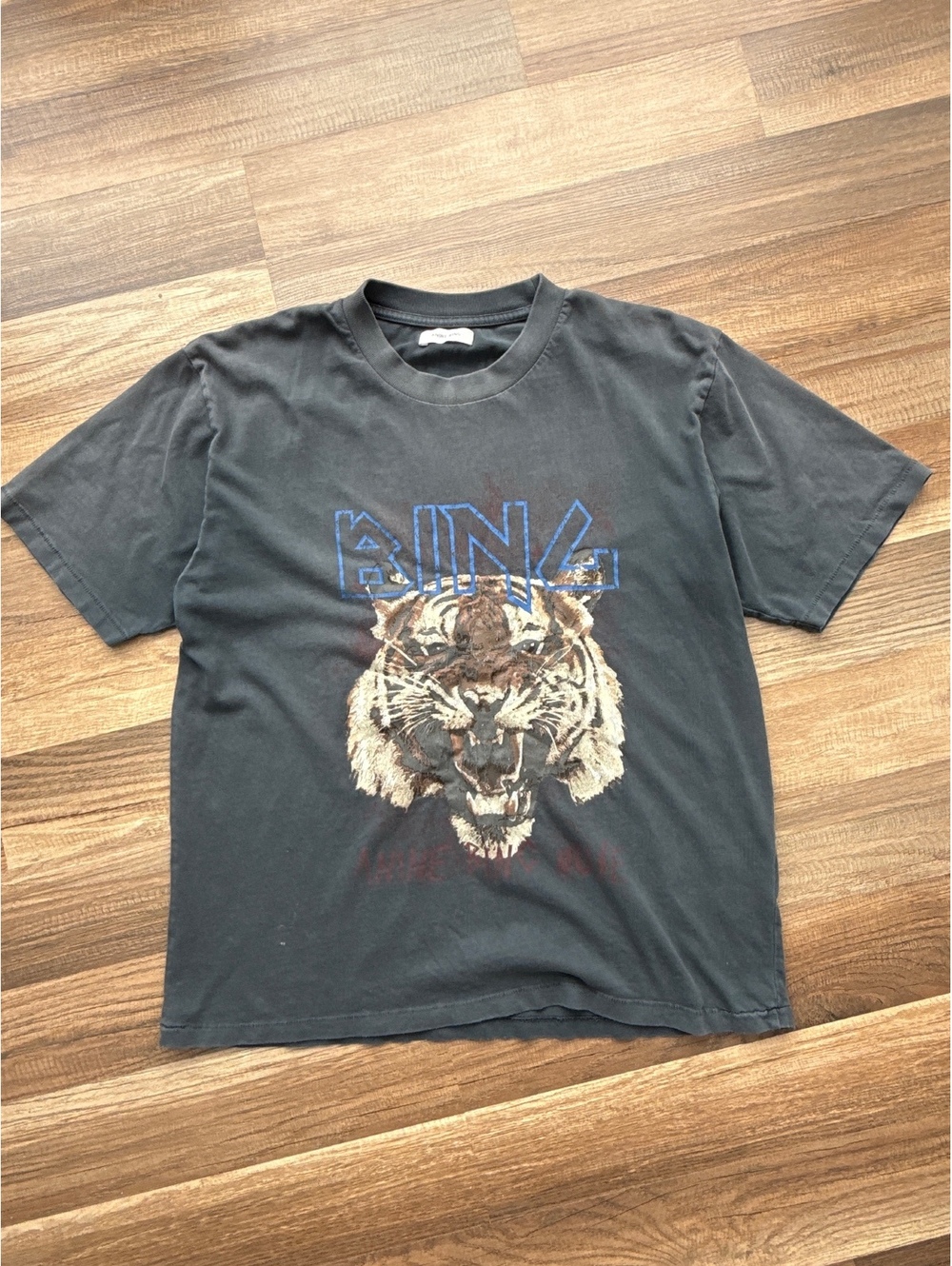 Anine Bing Tiger Graphic T Shirt Womens M Black Lili Tee Rock Band Style